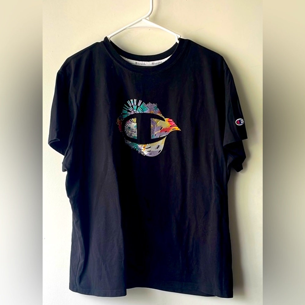 Champion Black Graphic Boxy Tee - Picture 4 of 6